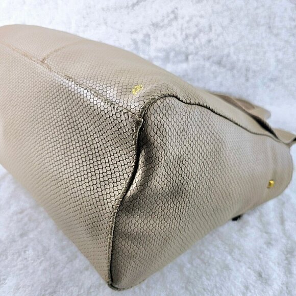 ELLIOTT LUCCA Ecru Textured Top Handle Crossbody Shoulder Bag Removable Strap - Picture 13 of 16